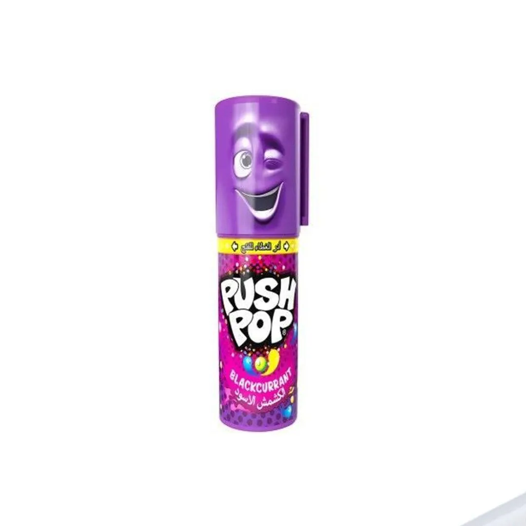 Bazooka Blackcurrant/ Strawberry Push Pop Candy, 15g