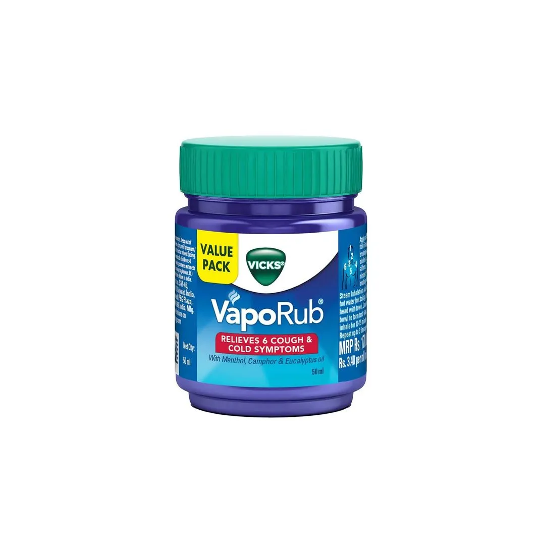 Vicks VapoRub, 2-in-1 Relief from Cough & Nasal Congestion, 50g
