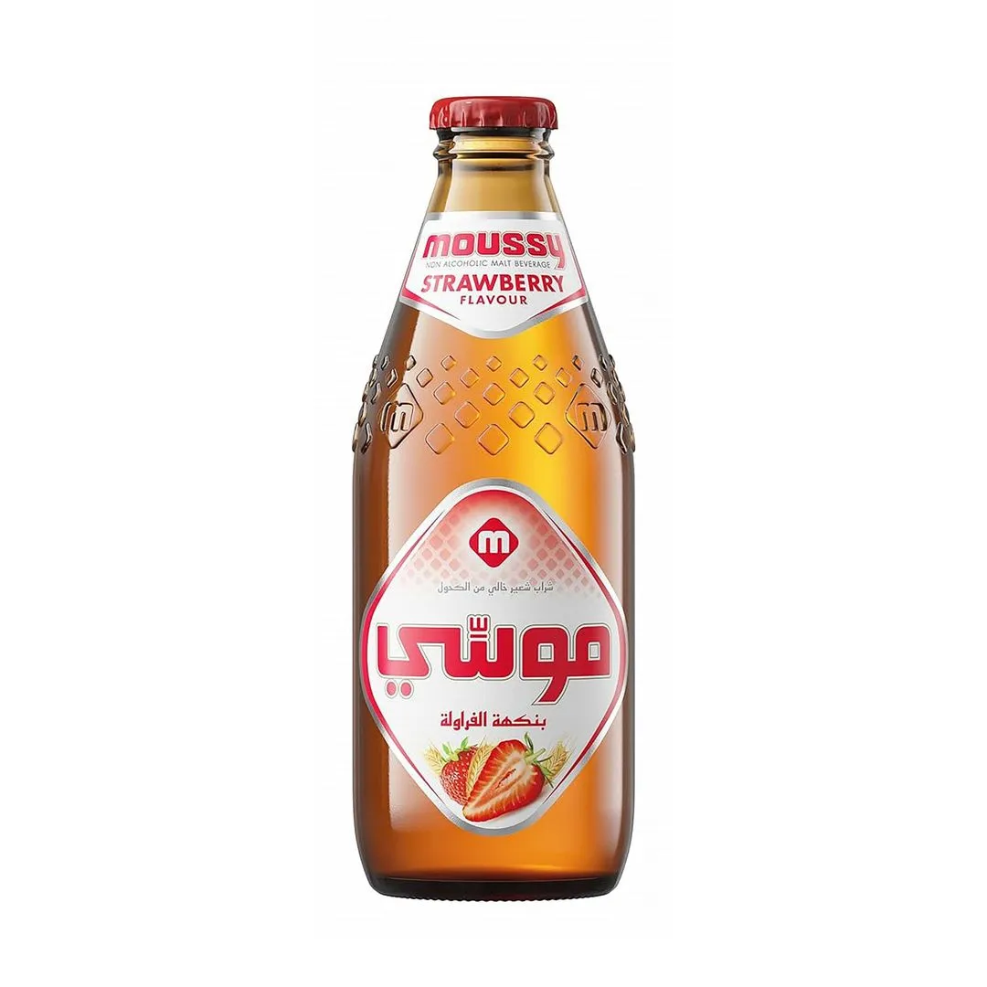 Moussy Non-Alcoholic Strawberry Flavor Malt Beverage, 330ml