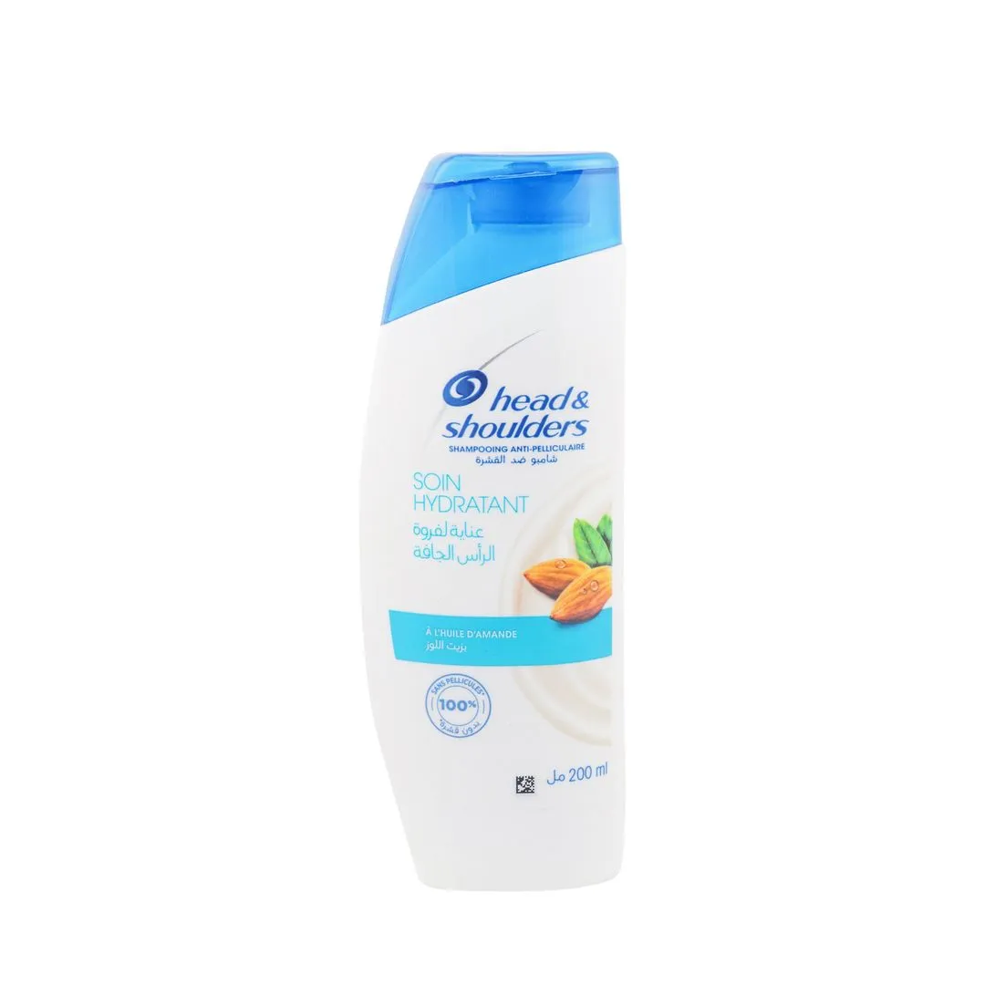 Head & Shoulders Moisturizing Anti-Dandruff Shampoo with Almond Oil for Dry Scalp, 200ml