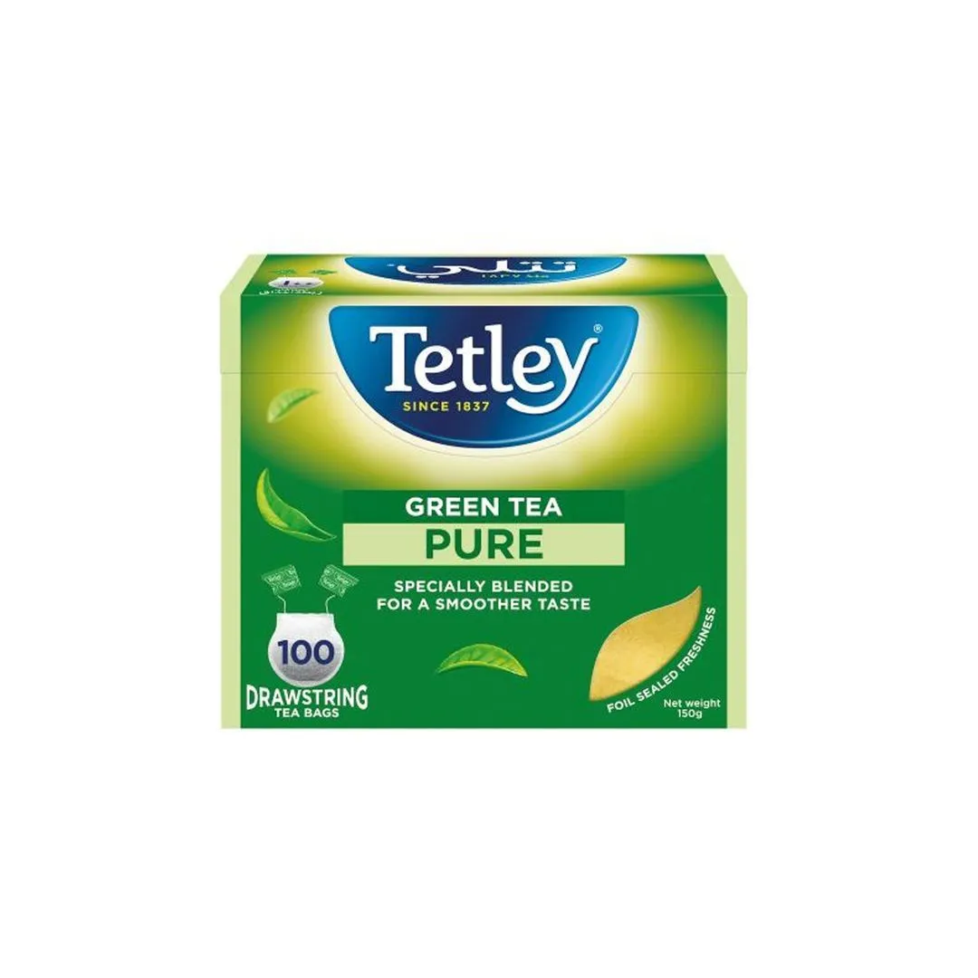Tetley Pure Green Tea Bags, 100 Pieces