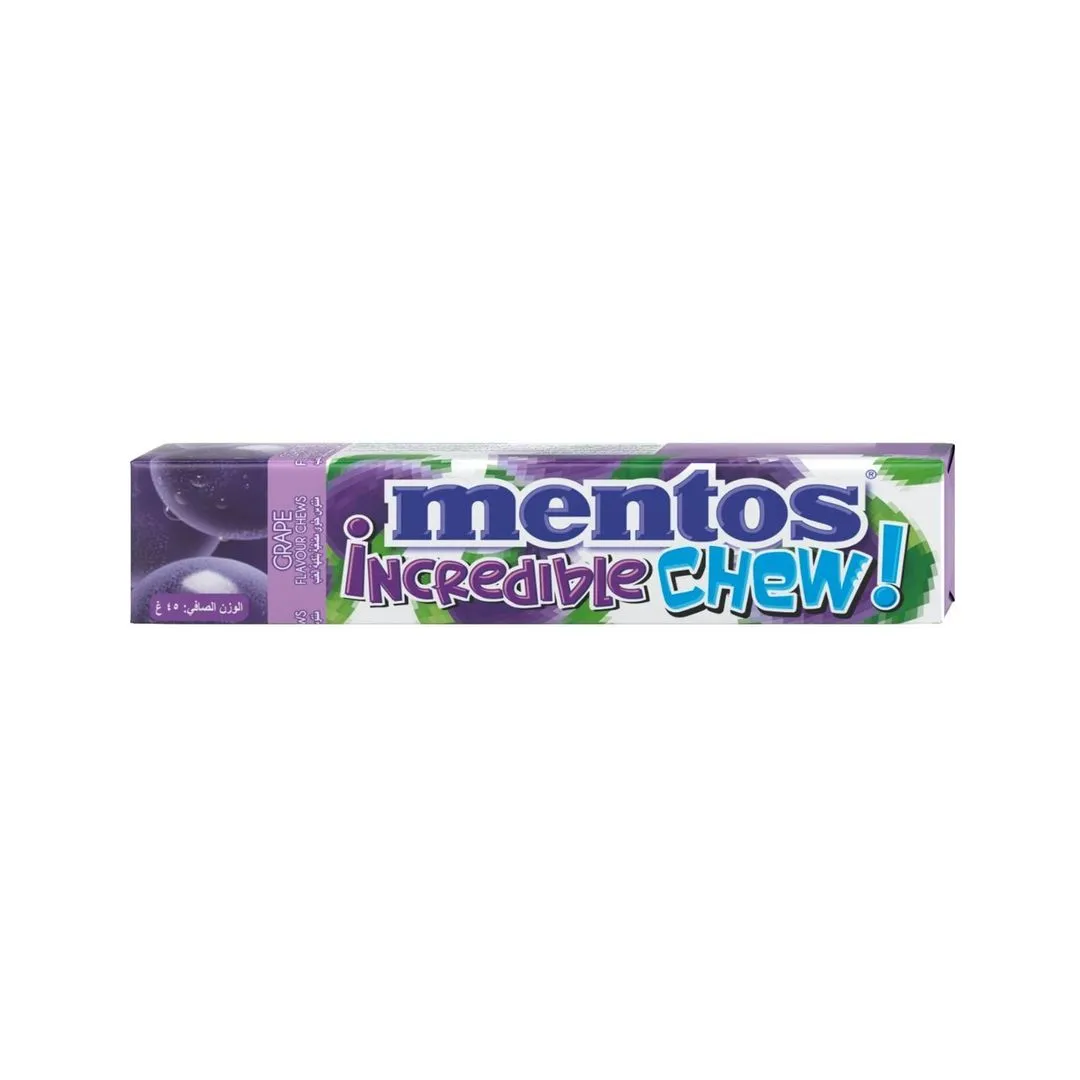 Mentos Incredible Grape Chew Candy, 45g