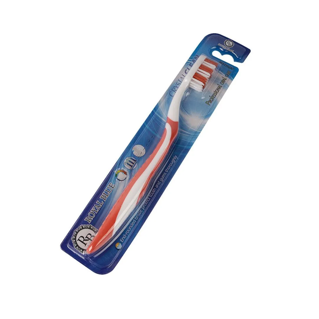 ROYAL BLUE TOOTHBRUSH CRYSTAL CLEAN MED