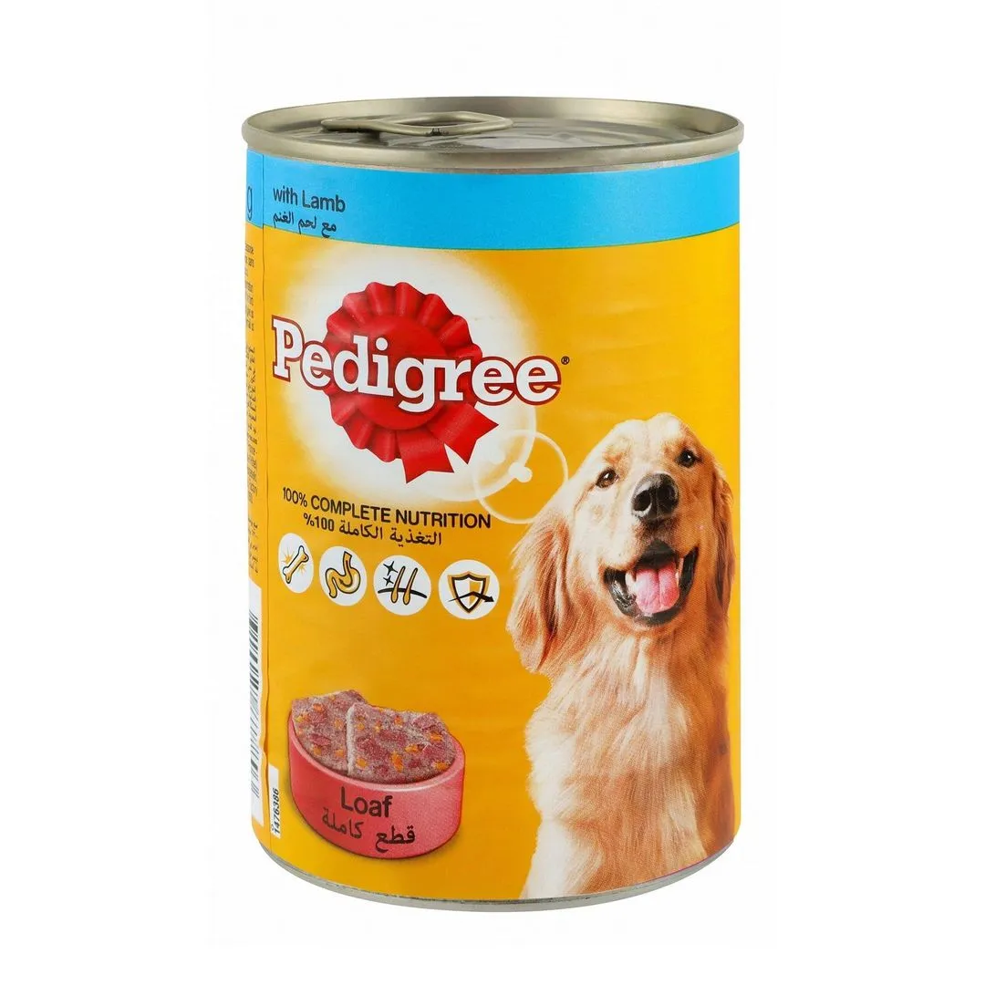 Pedigree Wet Dog Food with Lamb in Loaf, 400g