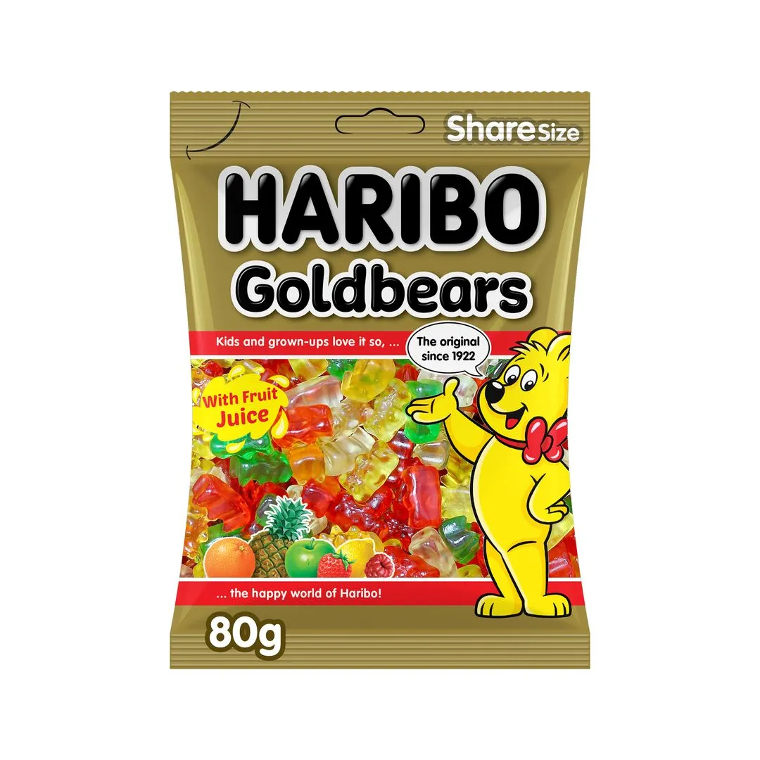 Haribo Goldbears Fruit Flavour Jelly Candy, 80g