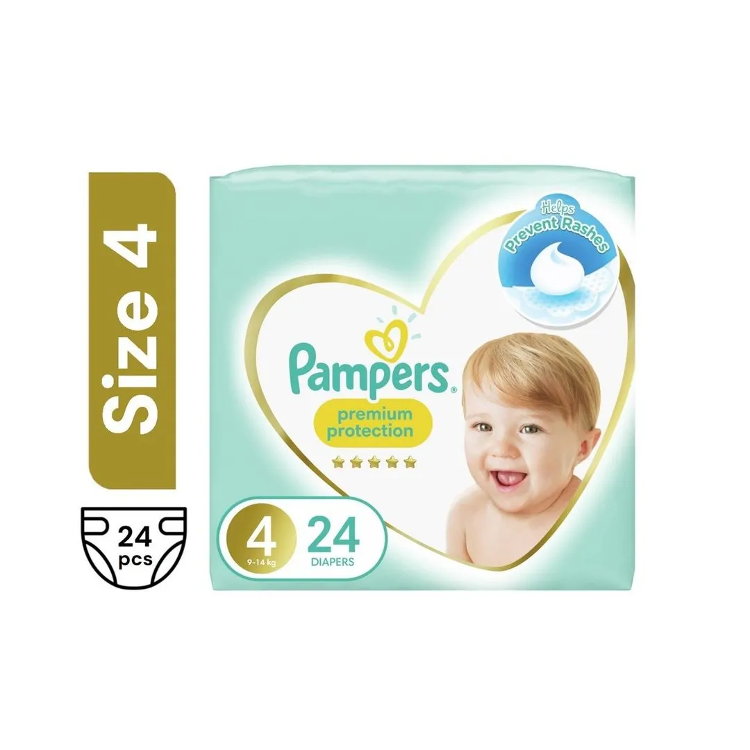 Pampers Premuim Care Diapers, Size 4, 24 Pieces
