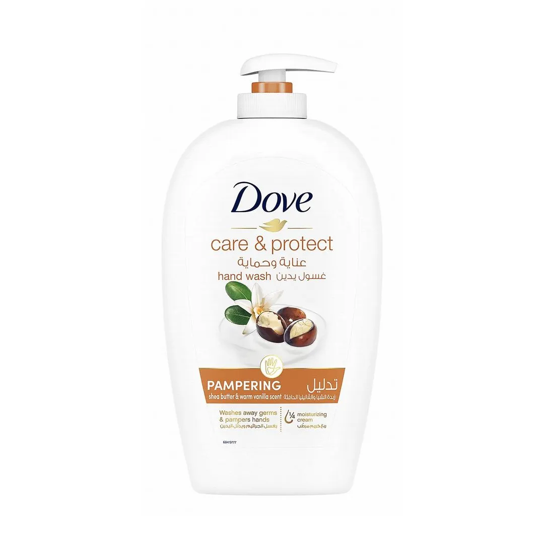 Dove Care & Protect Nourishing, Pampering & Moisturizing Liquid Hand Wash with Shea Butter & Warm Vanilla Scent, 250ml