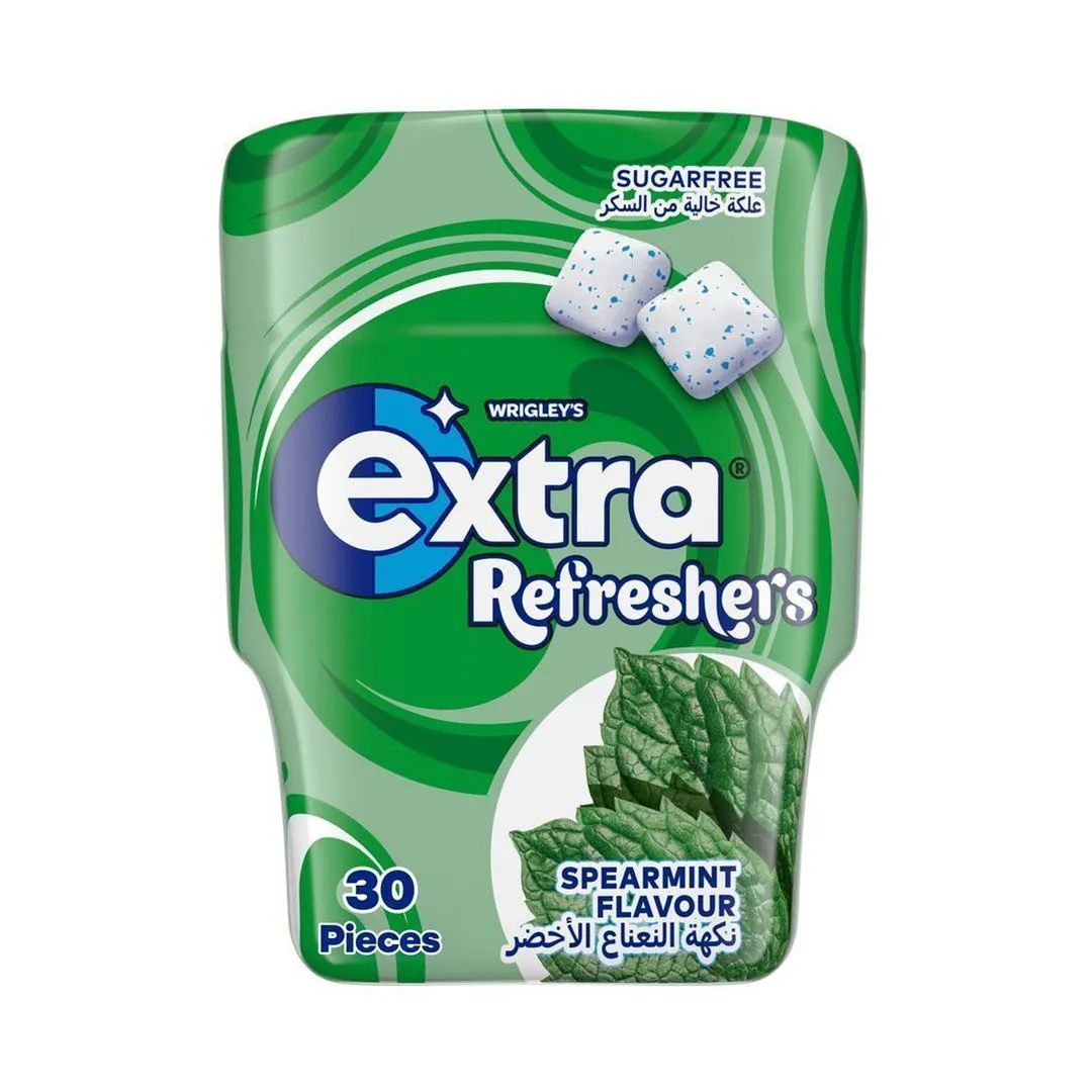 Wrigley's Extra Refreshers Sugar Free Spearmint Flavor Gum, 30 Pieces, 67g