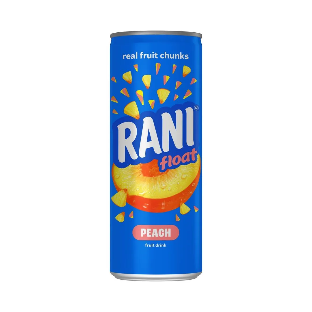 Rani Float Peach Fruit Drink Can, 240ml