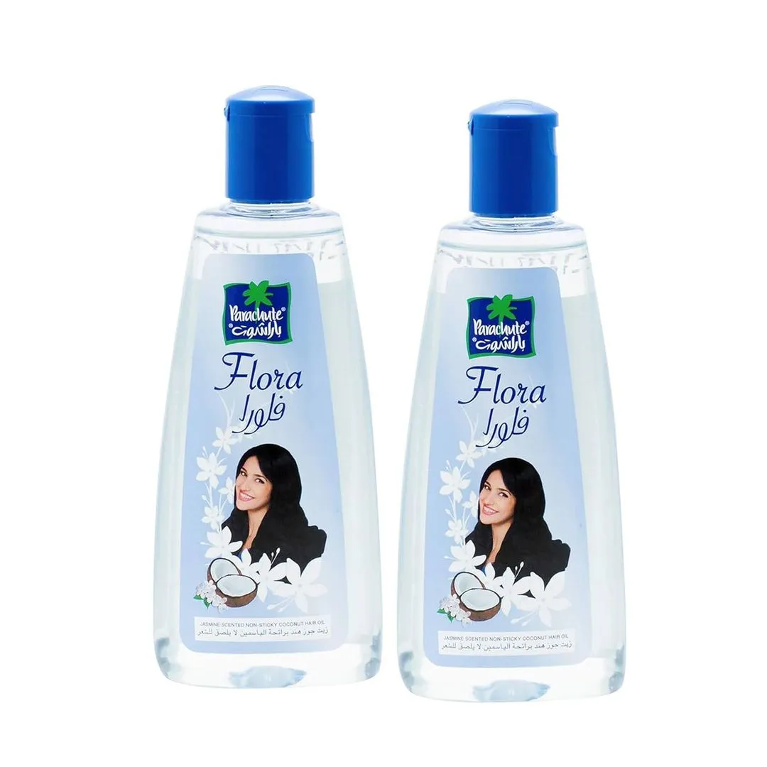 Parachute Flora Jasmine Scented Non-Sticky Coconut Hair Oil, 2x200ml