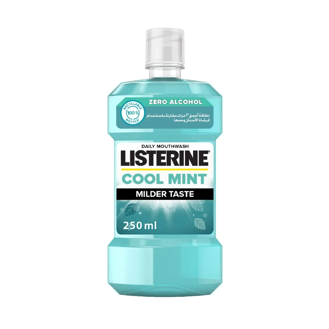 Listerine Zero Mouthwash Milder Taste Mint Flavor, 250ml