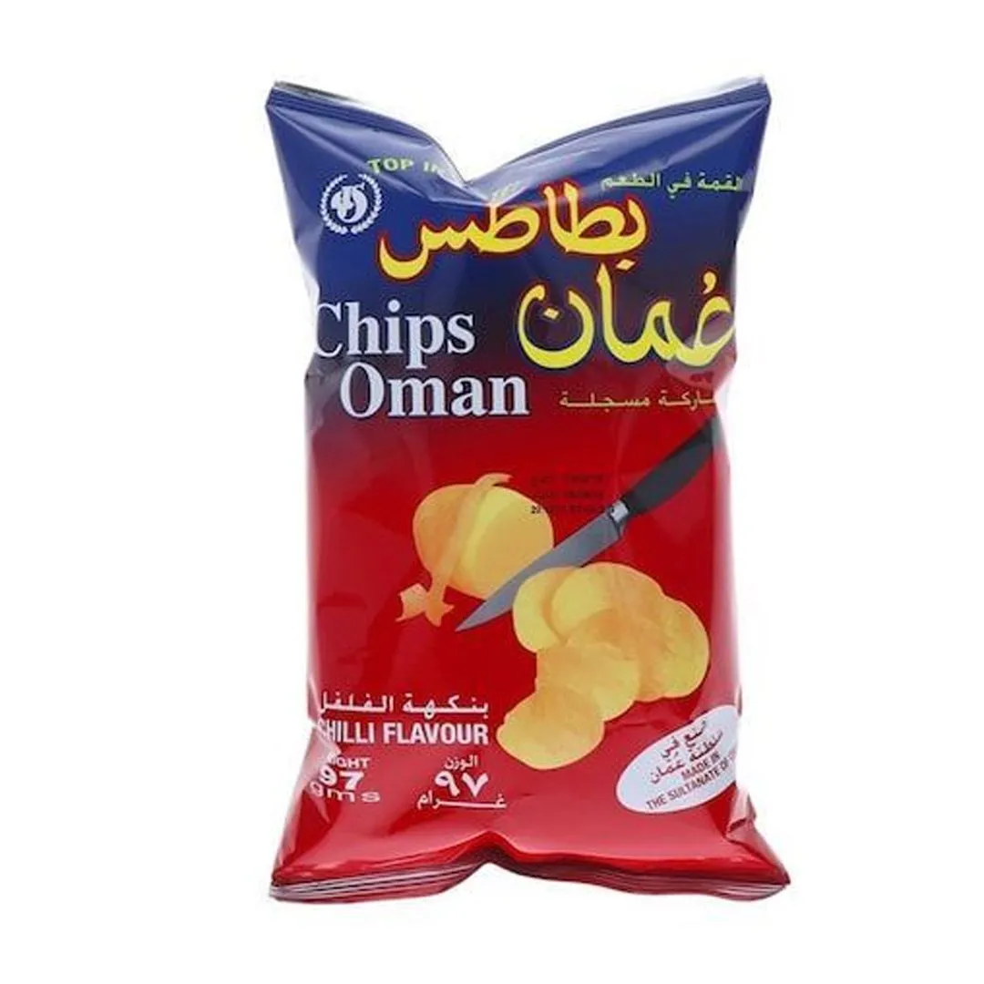 Chips Oman Chili Flavored Potato Chips, 97g