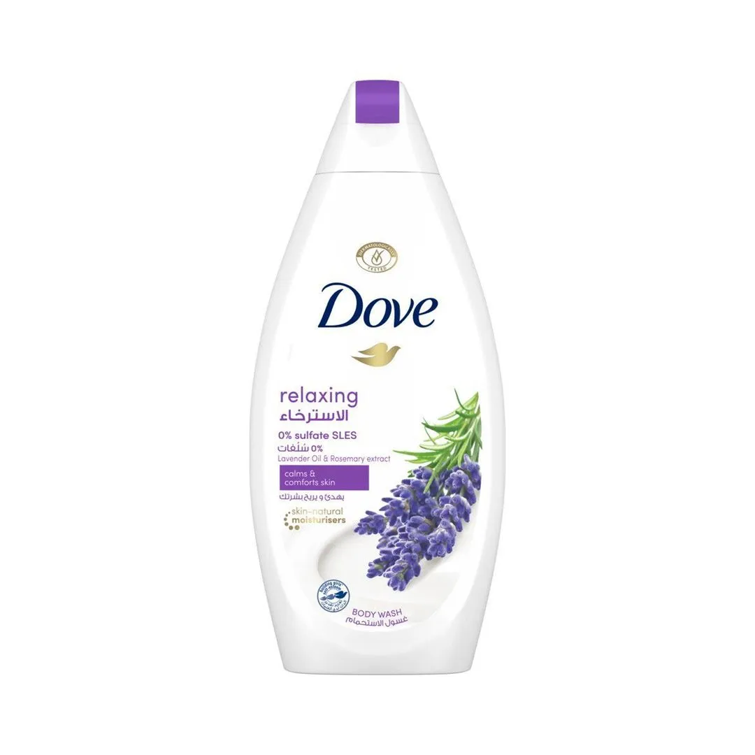 Dove Relaxing Triple Moisture Serum Body Wash Extracted By Lavender Oil & Rosemary, 500ml