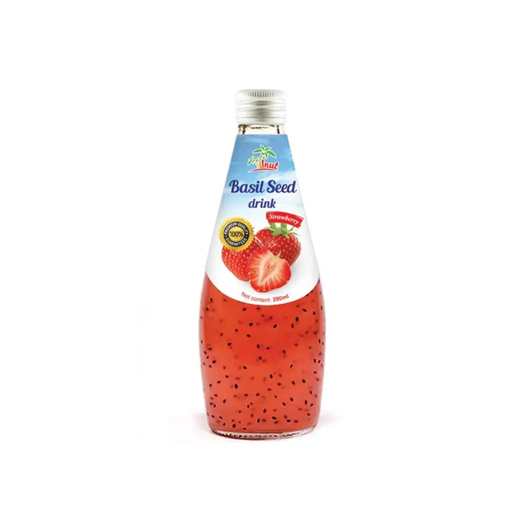Jus Cool Basil Seed Drink Strawberry 300 ML