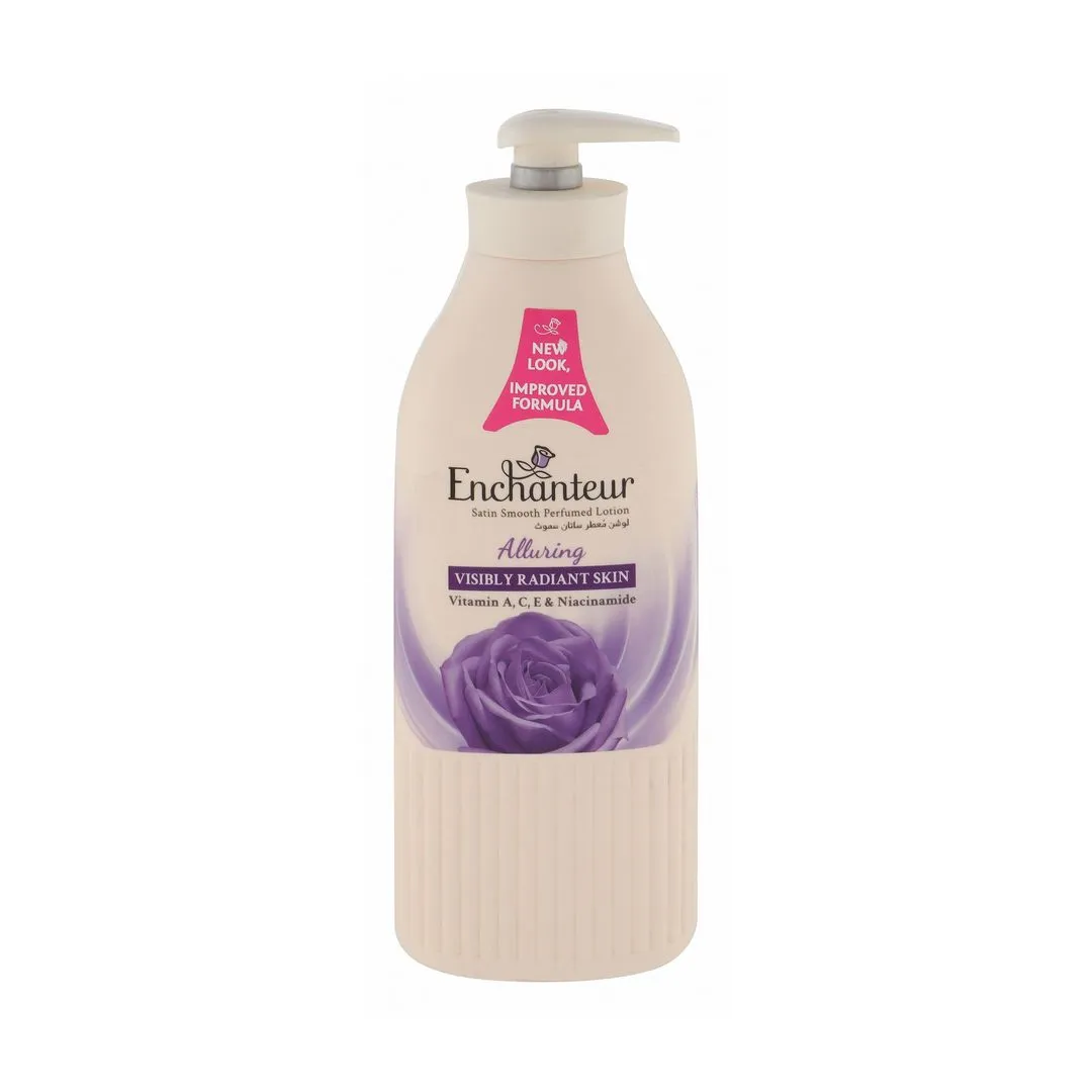 Enchanteur Alluring Satin Smooth Perfumed Body Lotion with Niacinamide & Vitamins, 500ml