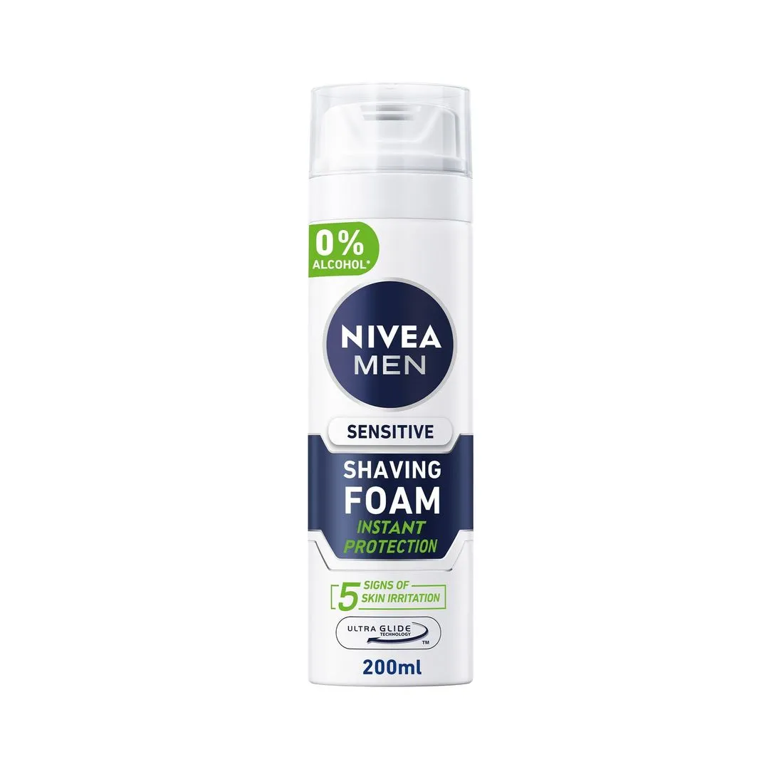 Nivea Men Shaving Foam for Sensitive Skin, 200ml