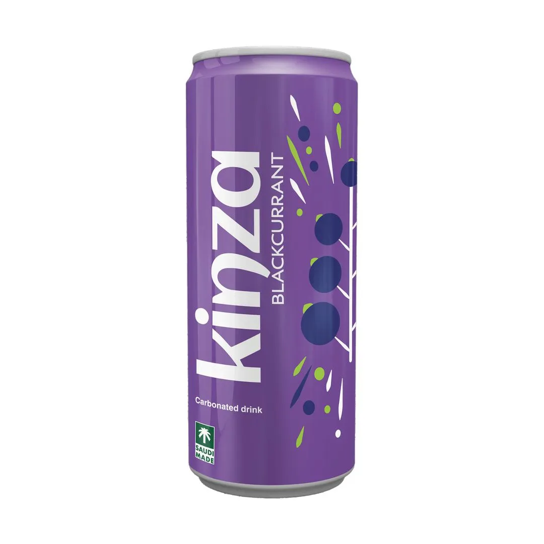 Kinza Blackcurrant Carbonated Drink Can, 250ml