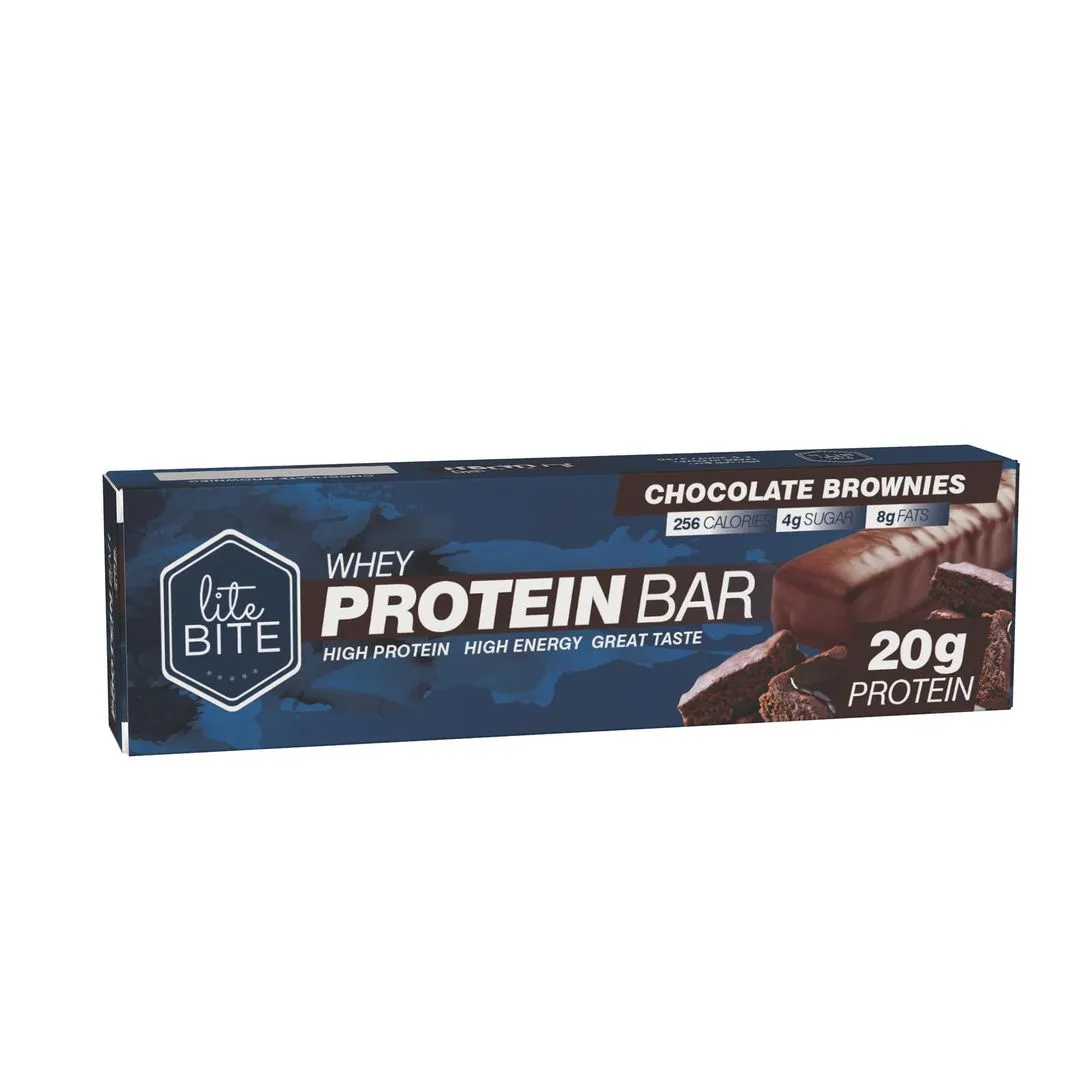 Lite Bite Chocolate Brownie Whey Protein Bar, 70g
