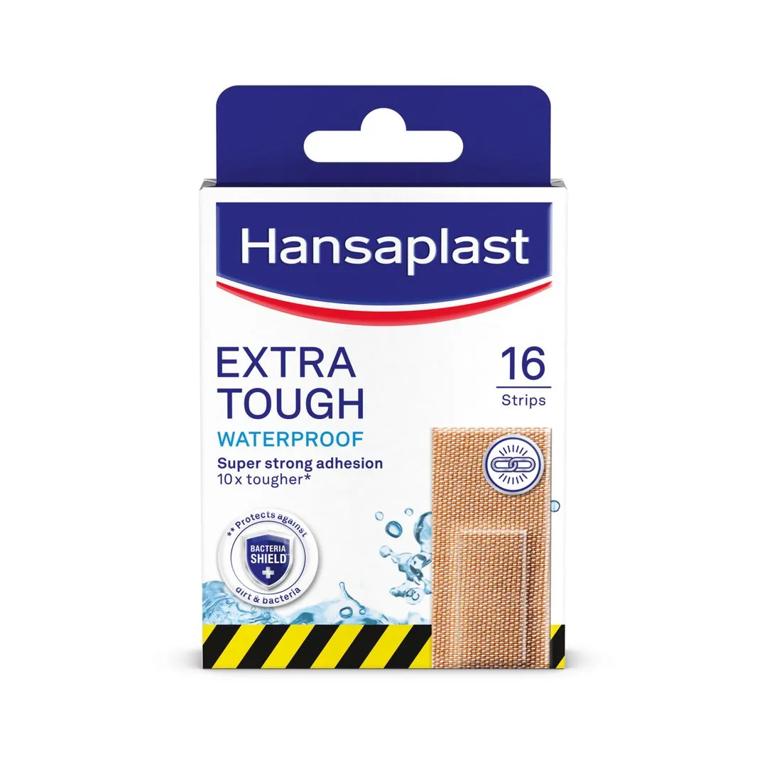 Hansaplast Extra Robust Waterproof Bandages, 16 Pieces