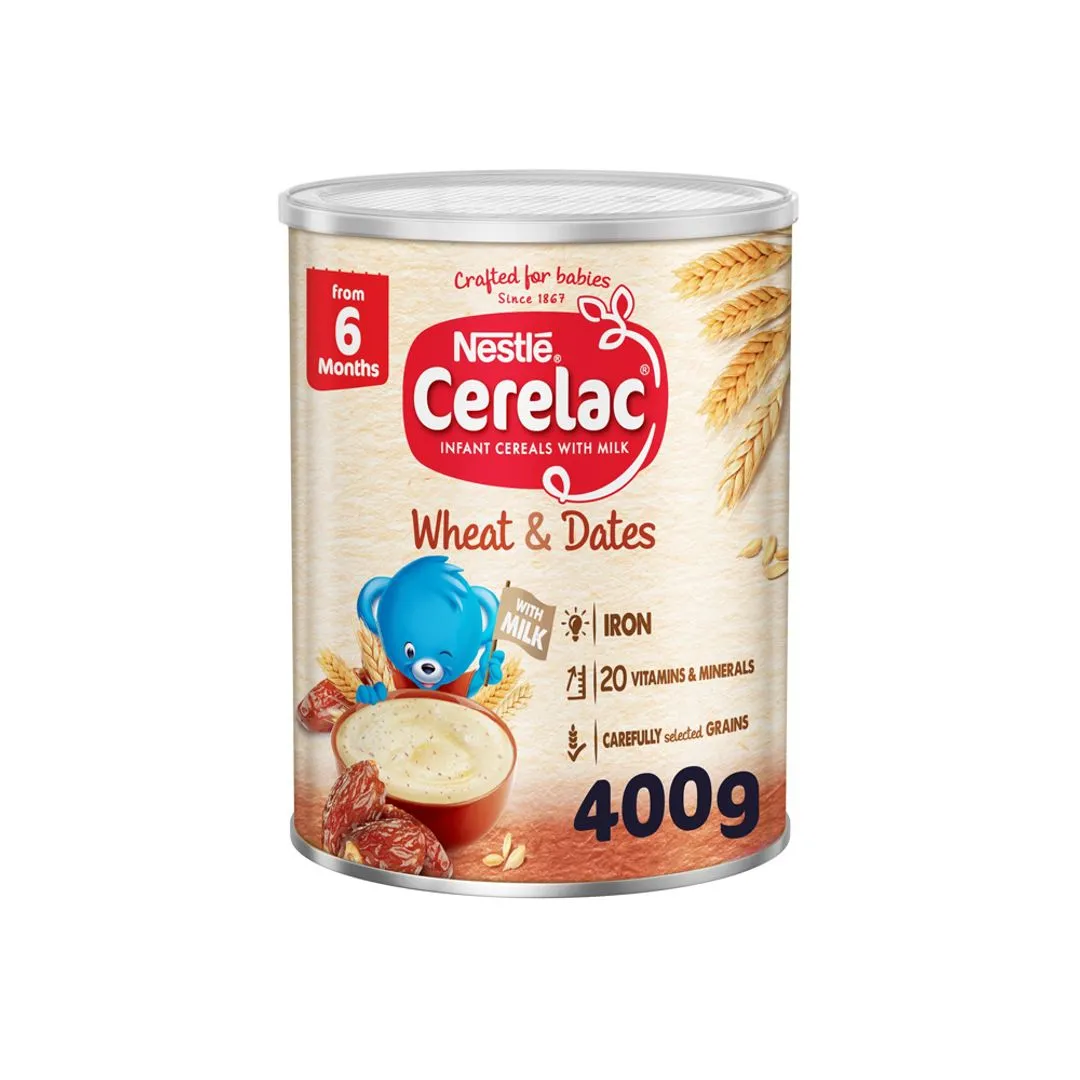 Nestle Cerelac Baby Cereal with Wheat & Dates (6+ Months), 400g