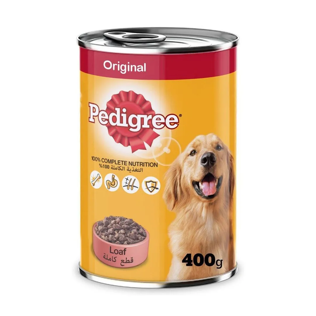 Pedigree Wet Loaf with Beef Dog Food for Adult Dogs, 400g