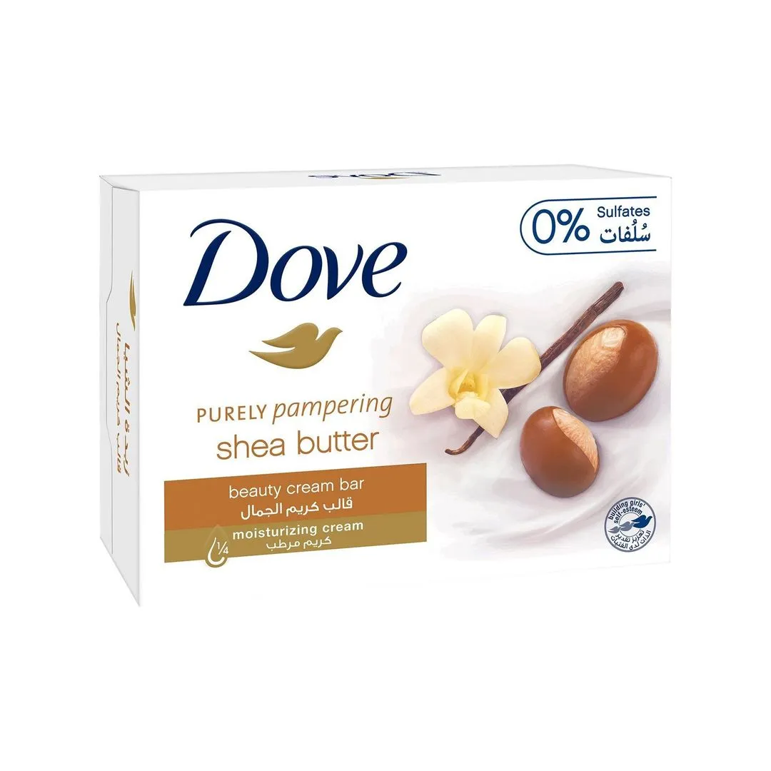 Dove Moisturizing Cream Soap Bar Pampering With Shea Butter & Vanilla & No Sulfates, 160g