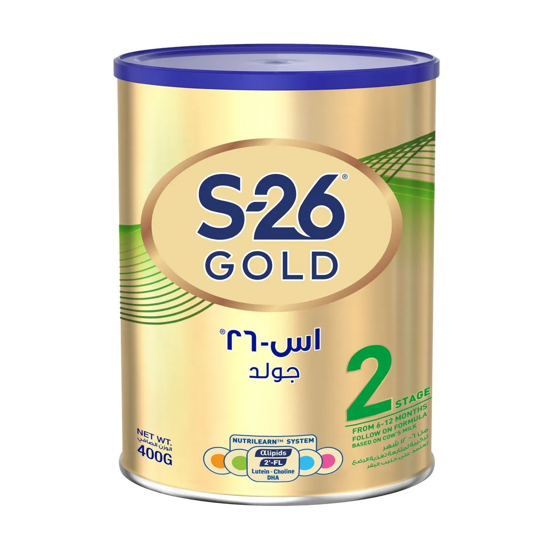 S-26 Gold Follow On Formula for Babies Tin, 2 Stage 2, 6-12 Months, 400g