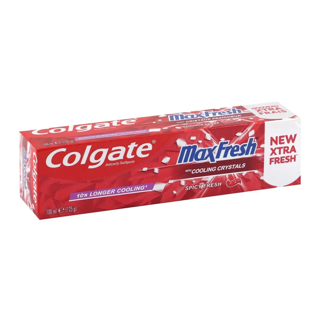 Colgate Max Fresh Toothpaste Spicy Fresh Flavor with Cooling Crystals, 100ml
