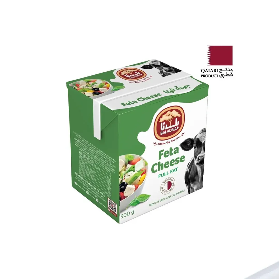 Baladna Full Fat Feta Cheese with Vegetable Oil, 500g