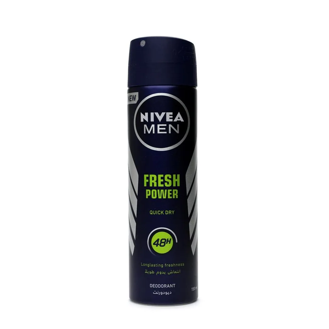 NIVEA Men Fresh Power 48H Quick Dry Deodorant Spray, 150ml