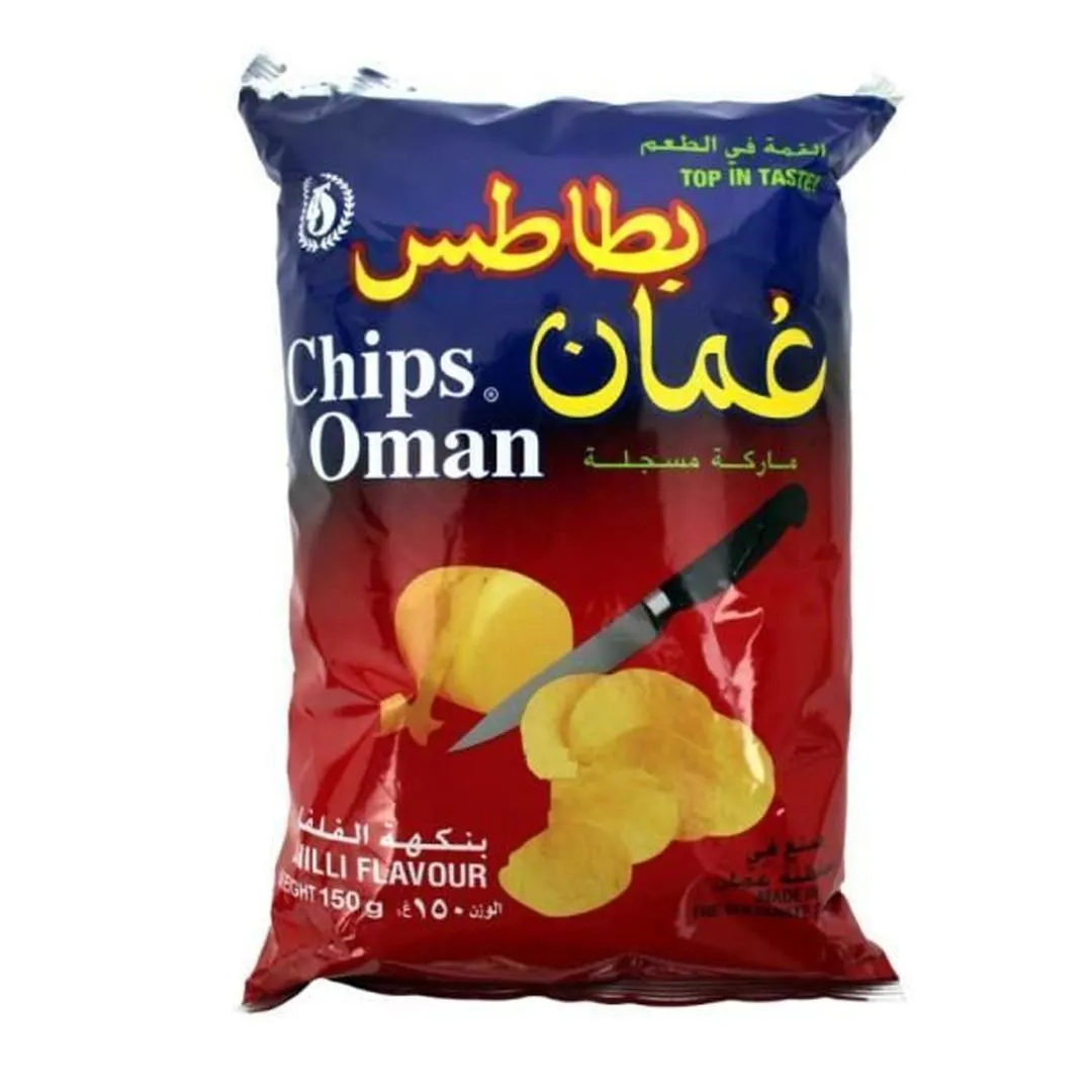 Oman Chips Chilli Flavour Potato Chips, 150g