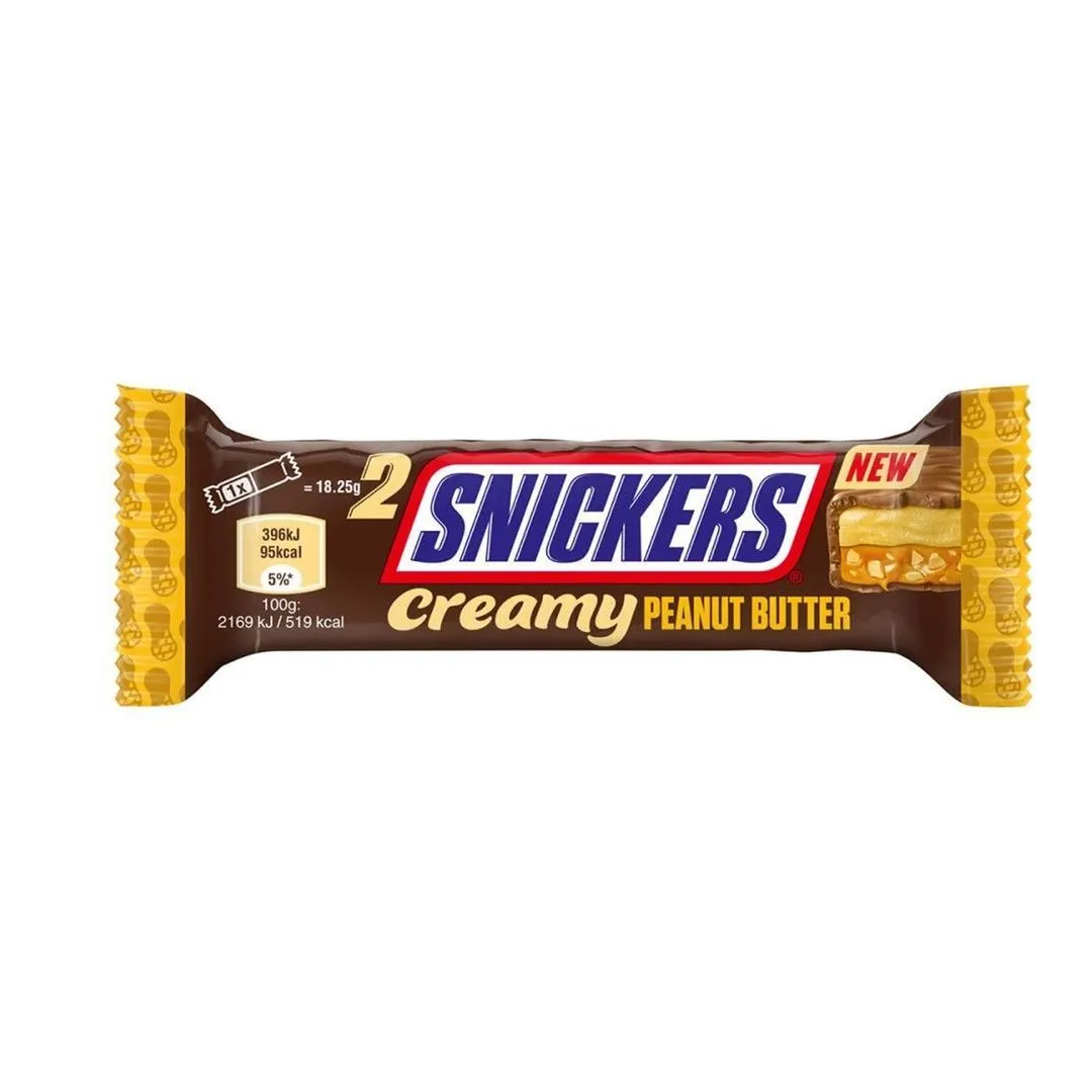 Snickers Creamy Peanut Butter Chocolate Bar, 36.5g