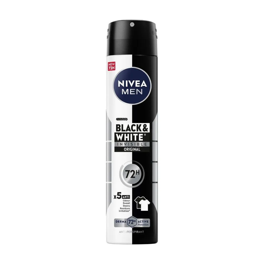 Nivea Deo Men Spray For Men Invisible Black&White 200 ml