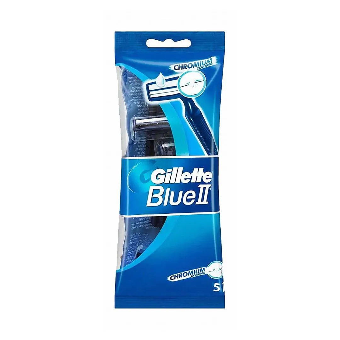 Gillette Blue II Disposable Razors, 5 Pieces