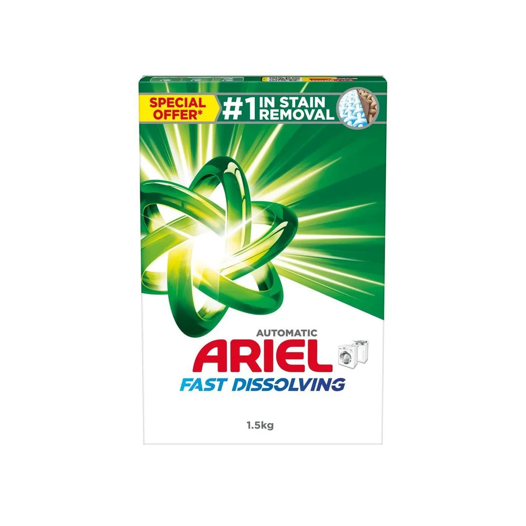 Ariel Automatic Fast Dissolving Laundry Detergent Powder, 1.5kg