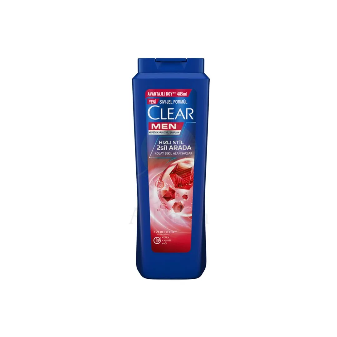 Clear Hair Shampoo Anti Dandruff Style Men 485ml