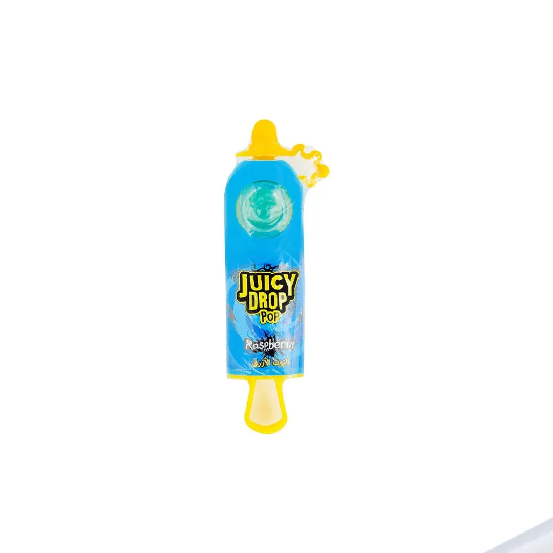 Juicy Drop Pop Sour Hard Candy Raspberry Flavor, 26g