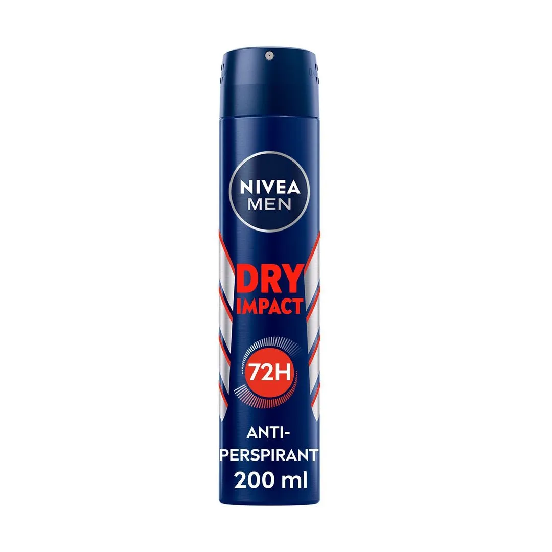 NIVEA Men Dry Impact Antiperspirant Deodorant Spray, 200ml
