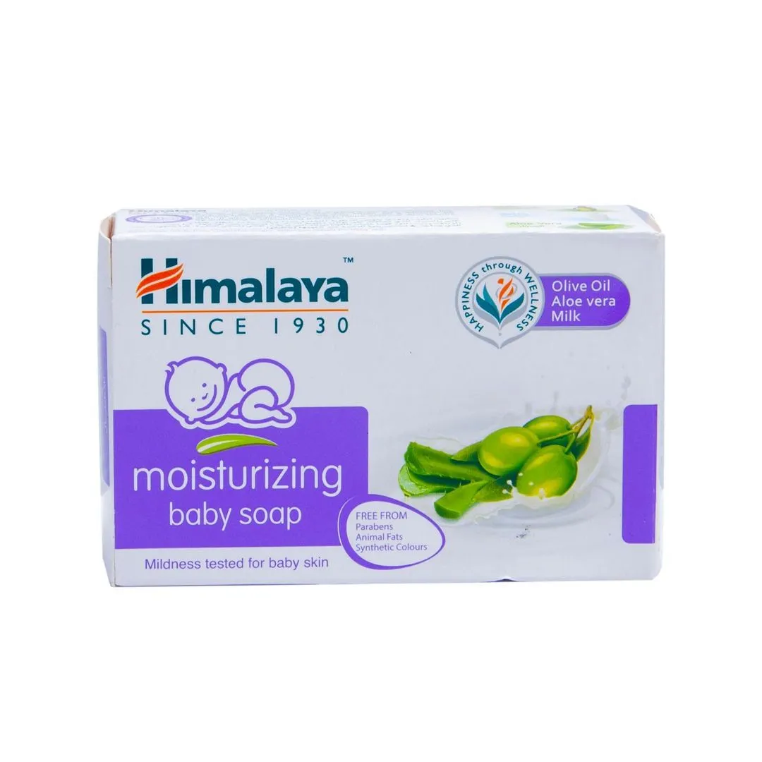 Himalaya Moisturizing Baby Soap With Olive Oil & Aloe Vera, 125g
