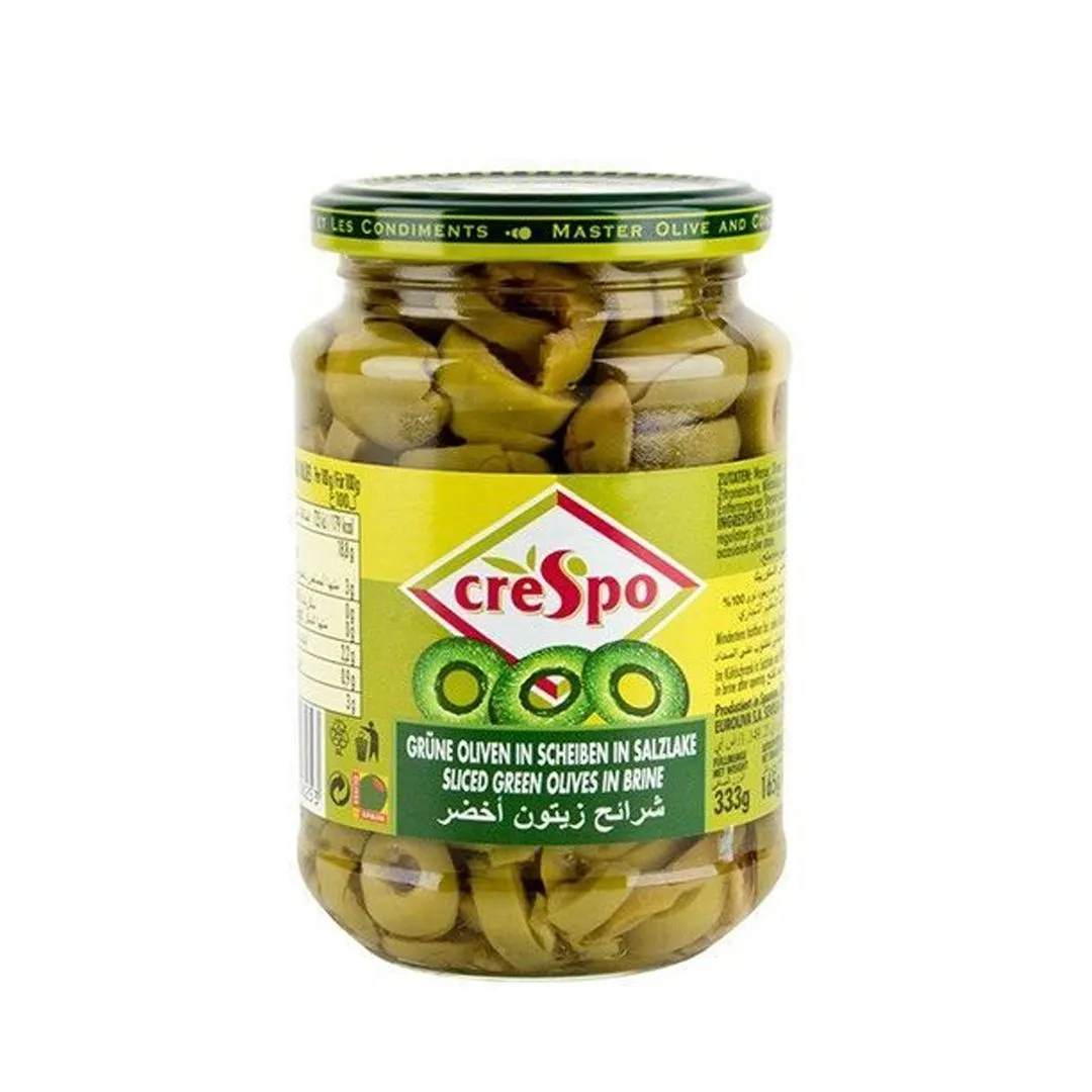 Crespo Sliced Green Olives in Brine, 165g