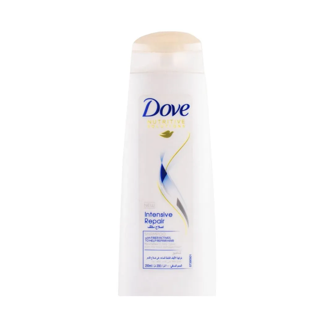 Dove Amino Acid Intensive Repair Shampoo with Fiber Actives for Damaged Hair, 200ml