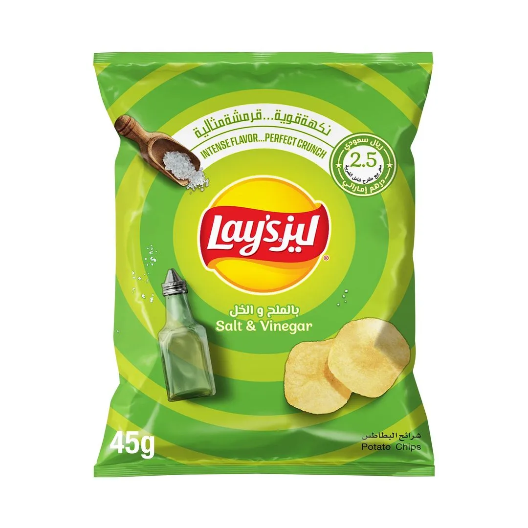 Lay's Salt & Vinegar Potato Chips, 45g