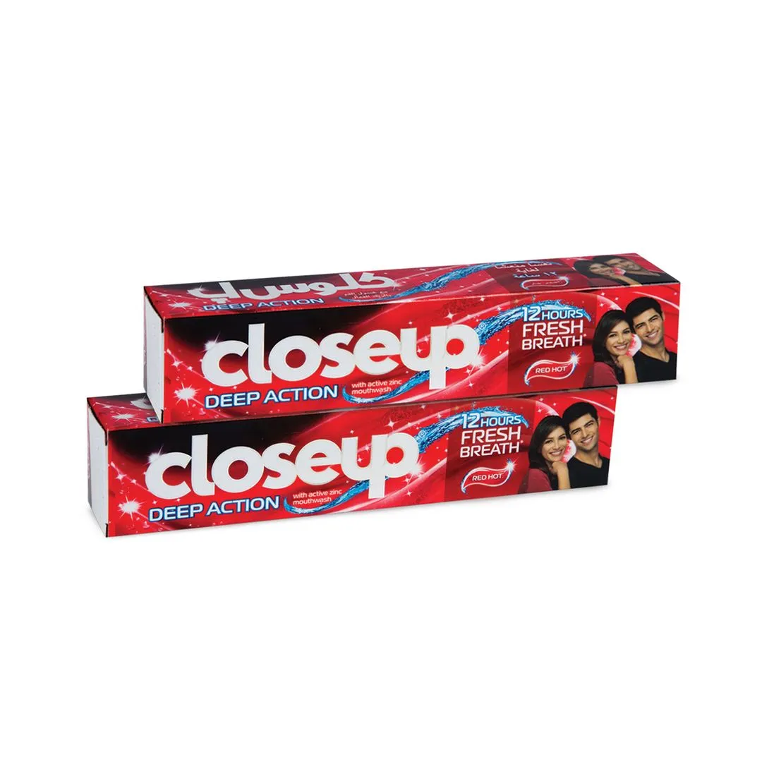 Close Up Red Hot Toothpaste, 2x120ml