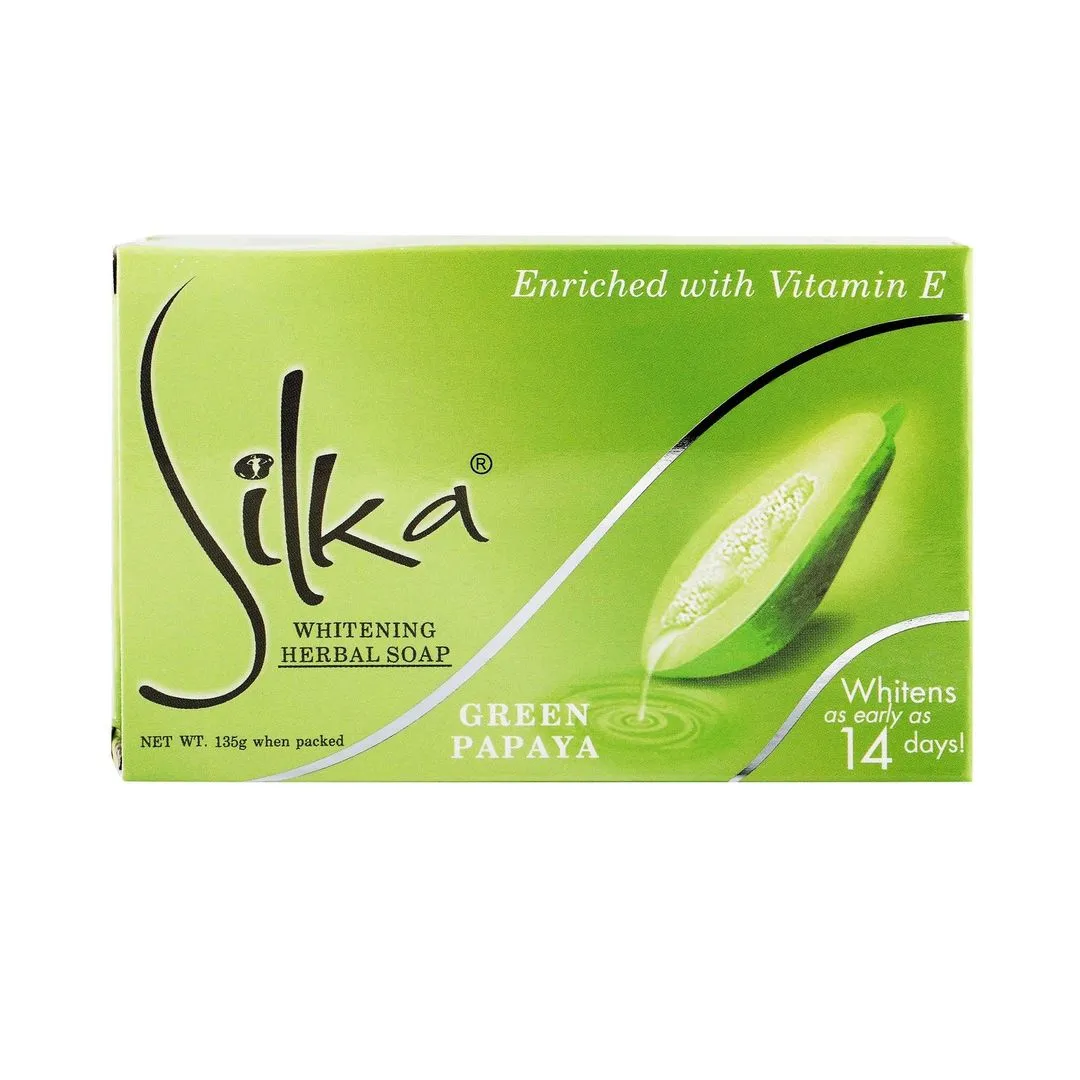 Silka Whitening Herbal Soap Green Papaya, 135g