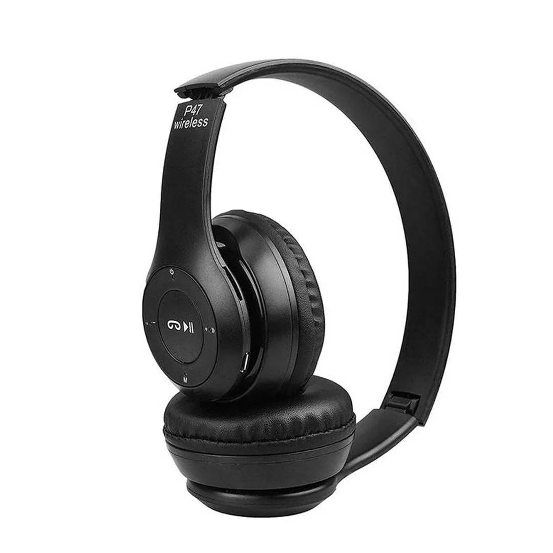 P47 Multifunctional Stereo Wireless Bluetooth 4.1, Headphones Foldable Over Ear Headset, 3.5Mm