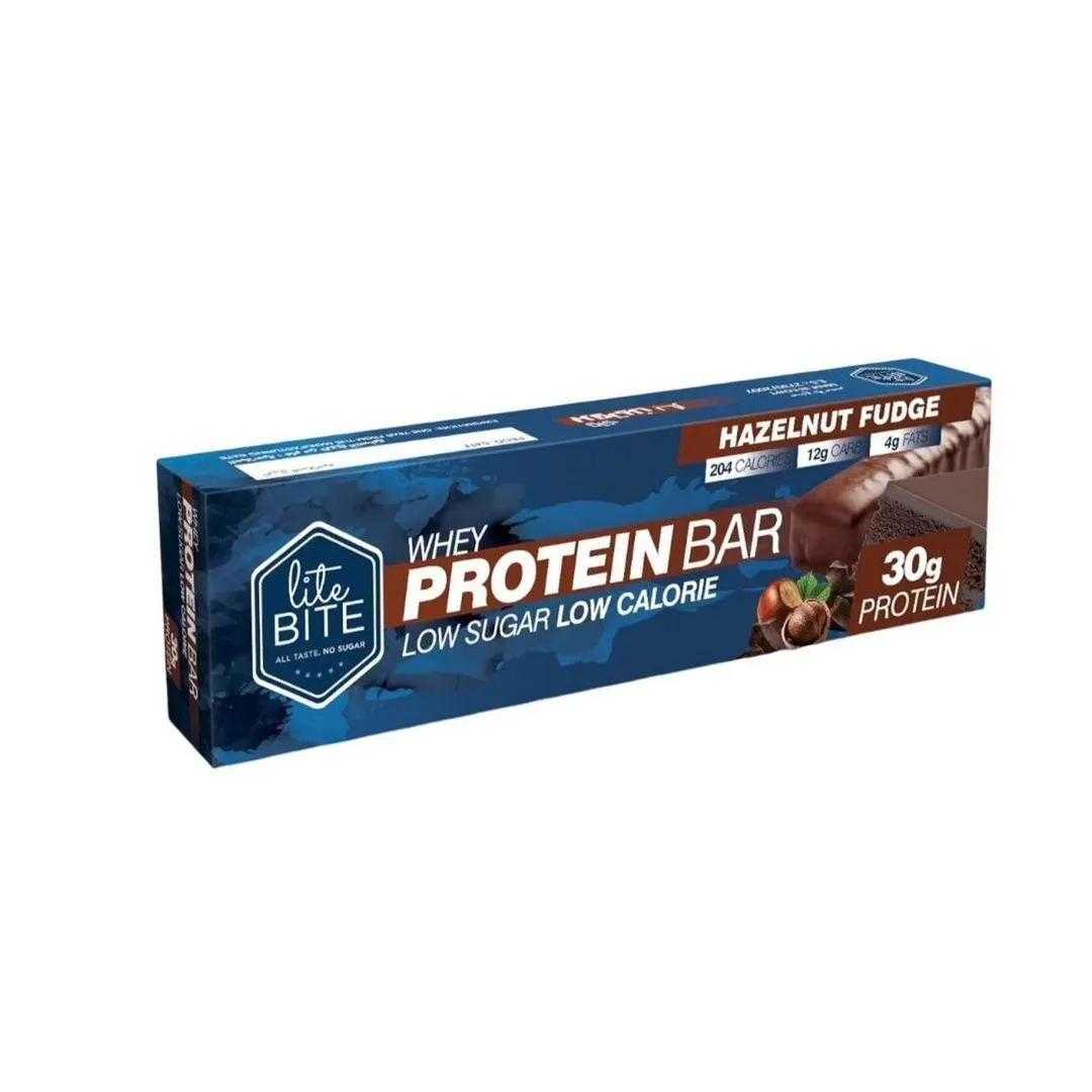 Lite Bite Hazelnut Fudge Whey Protein Bar, 70g