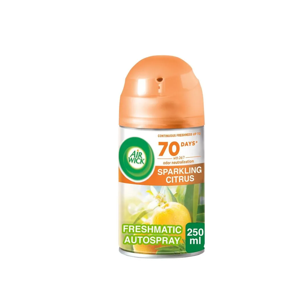Air Wick Automatic Sparkling Citrus Scent Air Freshener Spray Refill, 250ml