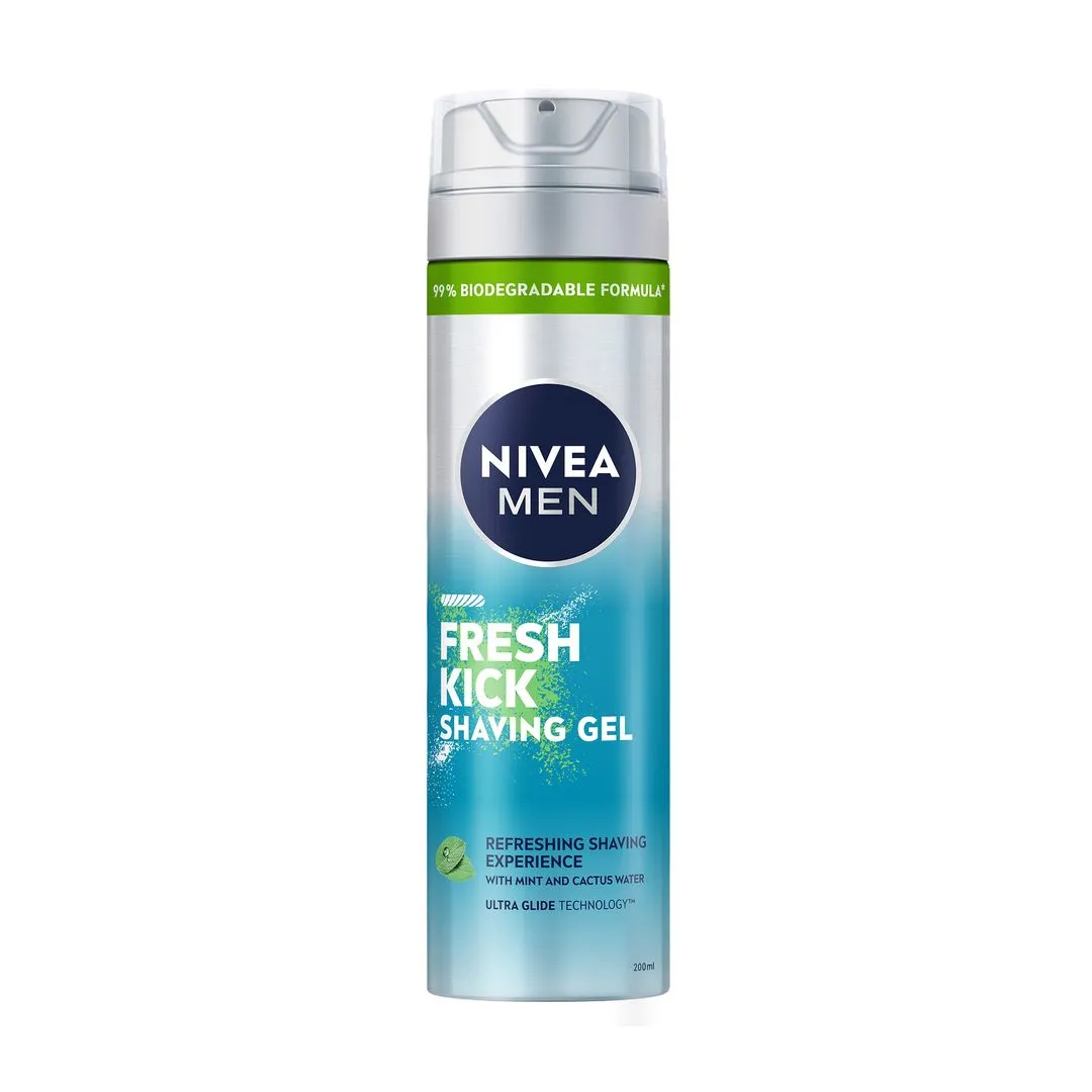 Nivea Men Fresh Kick Shaving Gel, 200ml