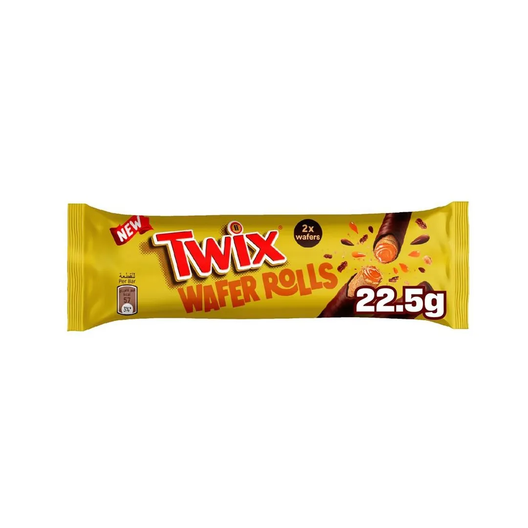 Twix Caramel Wafer Rolls, 22.5g