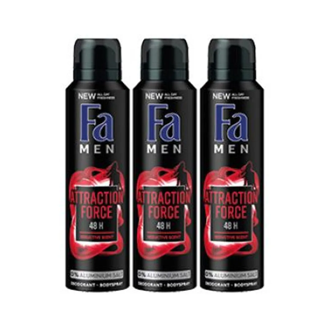 Fa Deo Spray 150Ml 2+1 Men Attraction Force